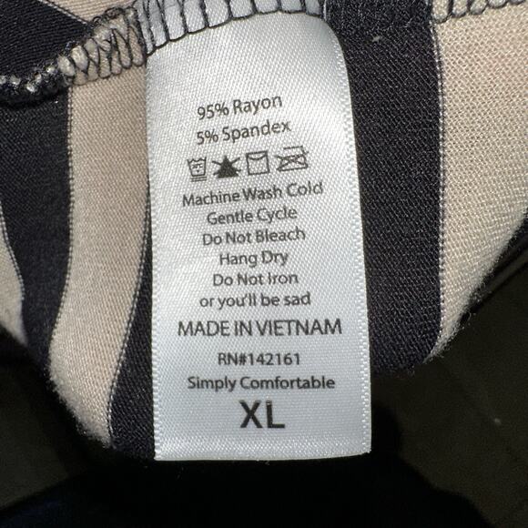 Lularoe Striped Top Tan/Black SZ XL ~B1 - Picture 3 of 3